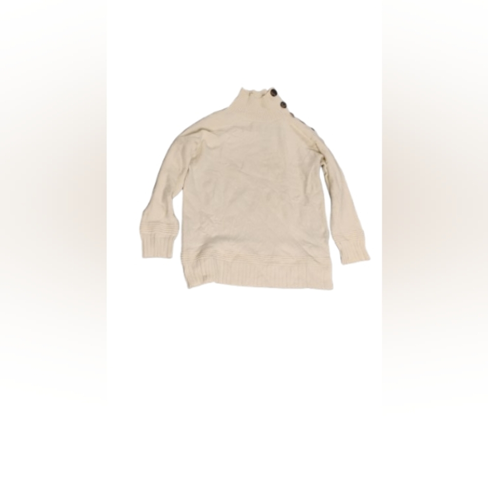 Anthropologie Side Button Shoulder Turtleneck Sweater